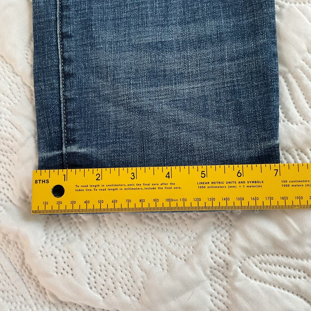 American Eagle Next Level Original Straight Fit Dark Wash Mid Rise Size 30 x 32 - Picture 10 of 13